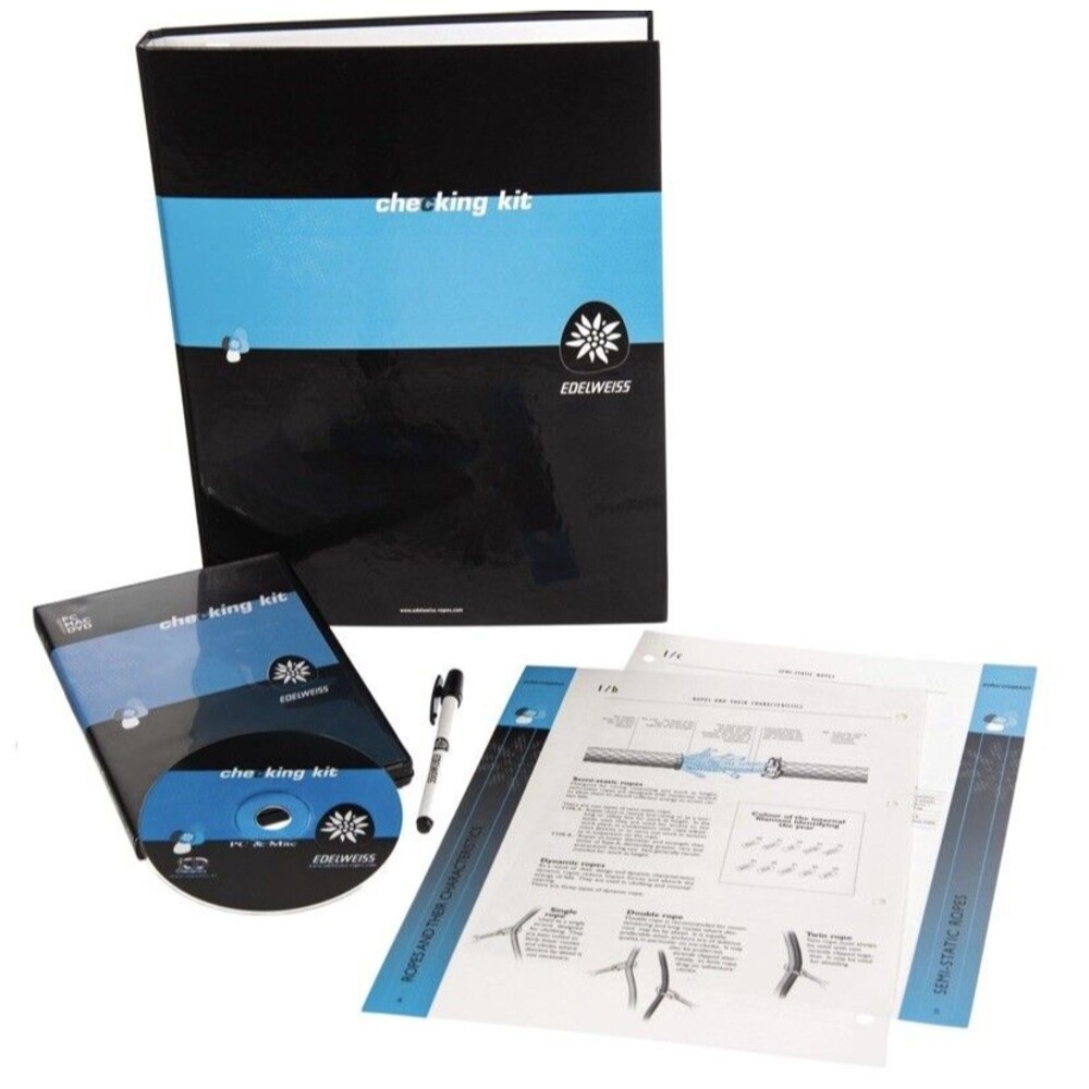 Edelweiss Rope Check Complete Kit Climbing Ropes Checking Gym Dvd Cd Log Tape